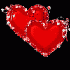 Glowing Red Hearts 1